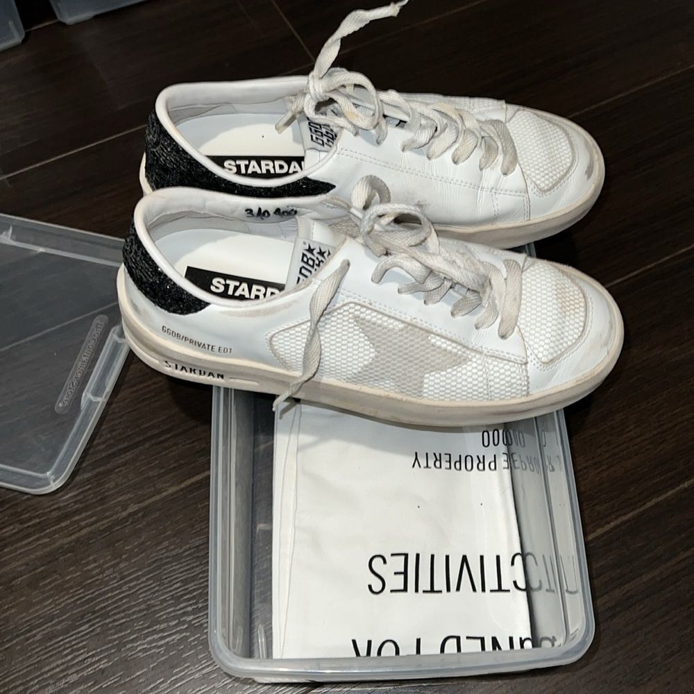 GOLDEN GOOSE Stardan Leather Low-Top Sneakers - Picture 8 of 13